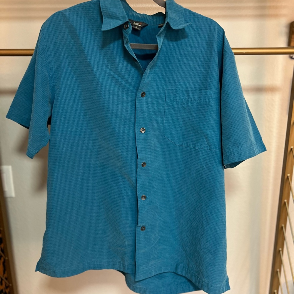 Royal Robbins Blue Casual Button Down Shirt